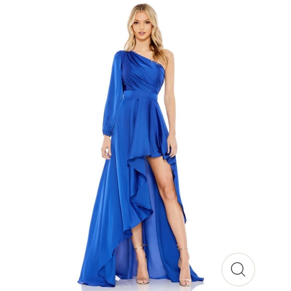 NWT MAC DUGGAL HIGH LOW ONE
SHOULDER FLOWY GOWN
